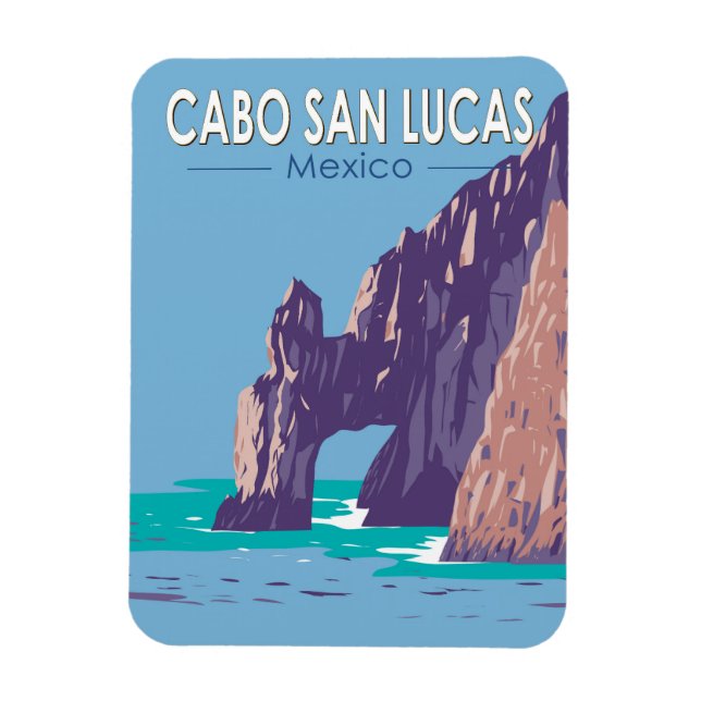 Cabo San Lucas Arch Mexiko Kunst, Dichtung und Mus Magnet (Vertikal)