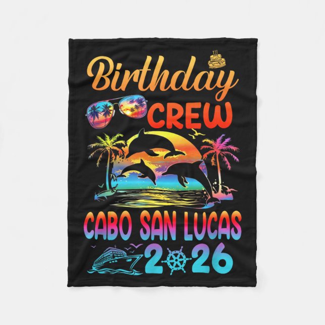 Cabo San Lucas Birthday Trip Vacation 2026 Matchin Fleecedecke (Vorderseite)
