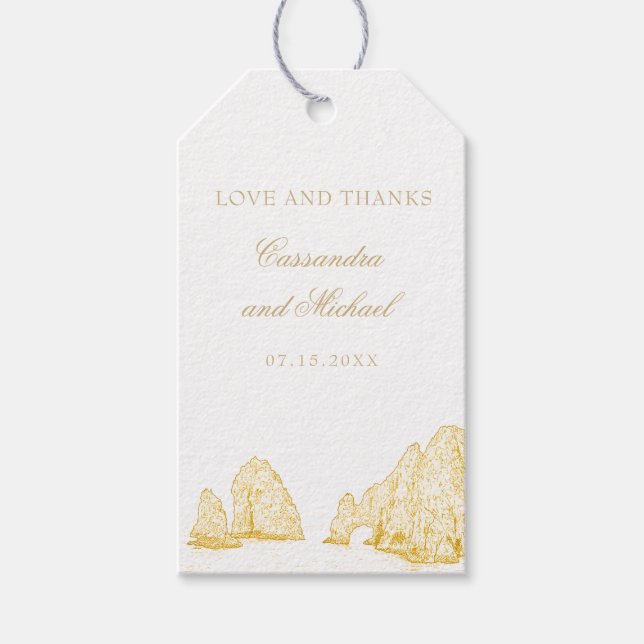 Cabo San Lucas | Destination Wedding | Thank You  Geschenkanhänger (Vorderseite)