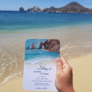 Cabo San Lucas El Arco Hochzeit am Traumziel Einladung