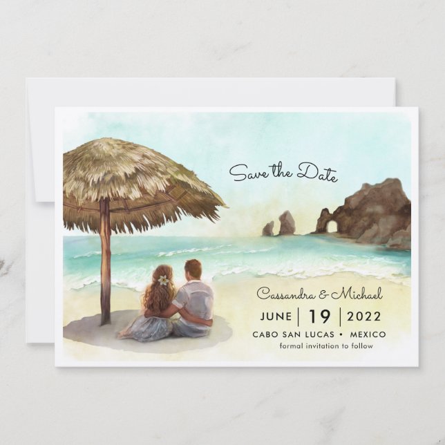 Cabo San Lucas | El Arco | HOCHZEIT IN URLAUBSORT Einladung (Vorderseite)