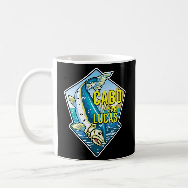 Cabo San Lucas Game Fischen Mexiko Baja Kalifornie Kaffeetasse (Links)