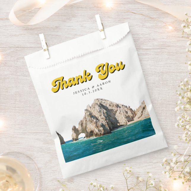 Cabo San Lucas Gastgeschenk Hochzeit Vielen Dank f Geschenktütchen (Ausgeschnitten)