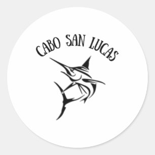 Cabo San Lucas Hochseeangeln Springender Marlin So Runder Aufkleber