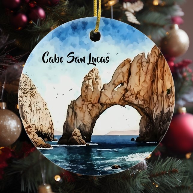 Cabo San Lucas Mexico Beach Arch Keramik Ornament (Von Creator hochgeladen)