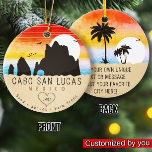 Cabo San Lucas Mexico Beach Der Vintage 60er Keramik Ornament