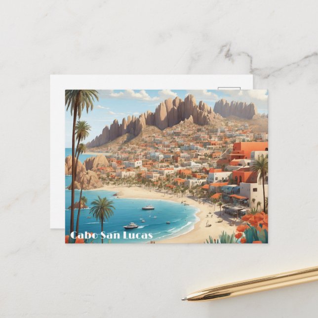 Cabo San Lucas Mexico Beach Seefahrt Postkarte (Vorderseite/Rückseite Beispiel)