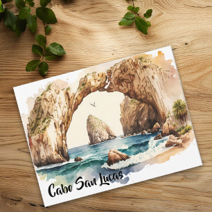 Cabo San Lucas Mexico Beach Wasserfarbe Postkarte