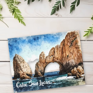 Cabo San Lucas Mexico Beach Wasserfarbe Postkarte