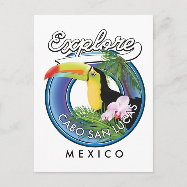 Cabo san lucas mexico Reisepflaster erkunden Postkarte (Vorderseite)