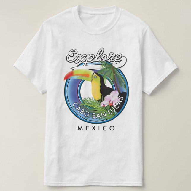 Cabo san lucas mexico Reisepflaster erkunden T-Shirt (Design vorne)