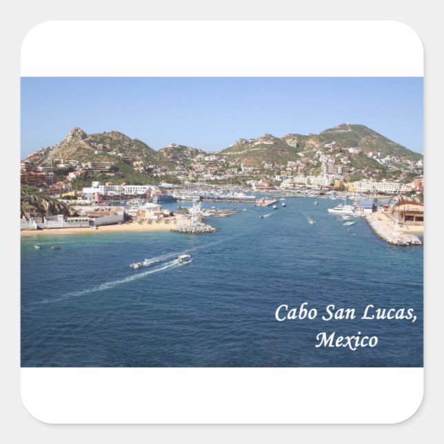 Cabo San Lucas, Mexiko Quadratischer Aufkleber (Vorderseite)