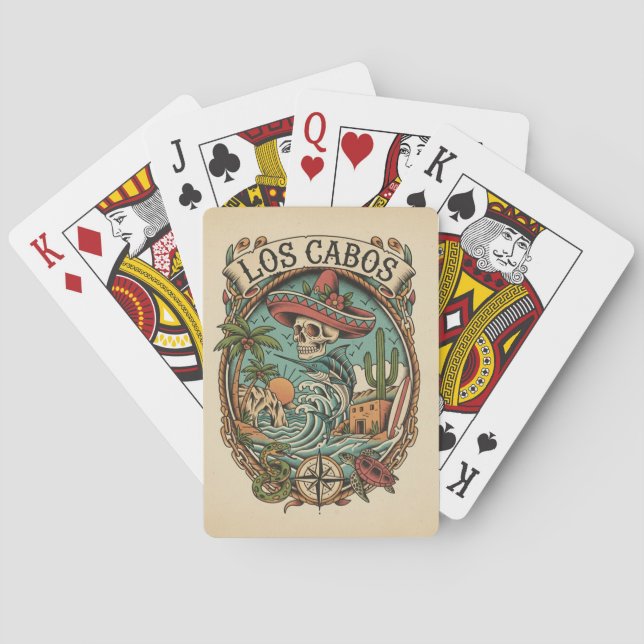 Cabo San Lucas Mexiko Reise Spielkarten (Rückseite)
