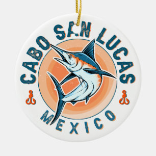 Cabo San Lucas Nautisches Angeln Segelfisch Vintag Keramik Ornament