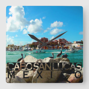 Cabo San Lucas Quadratische Wanduhr