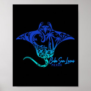 Cabo San Lucas Sea Stingray Mexico Matching Family Poster