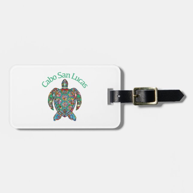 Cabo San Lucas Stammes-Schildkröte Gepäckanhänger (Vorderseite horizontal)