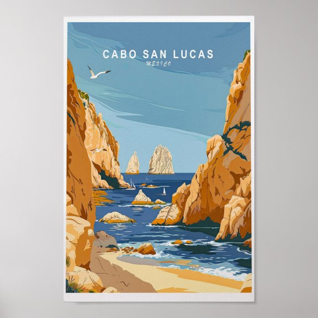 Cabo San Lucas Travel Print, Mexico Wall Art Poster (Vorne)
