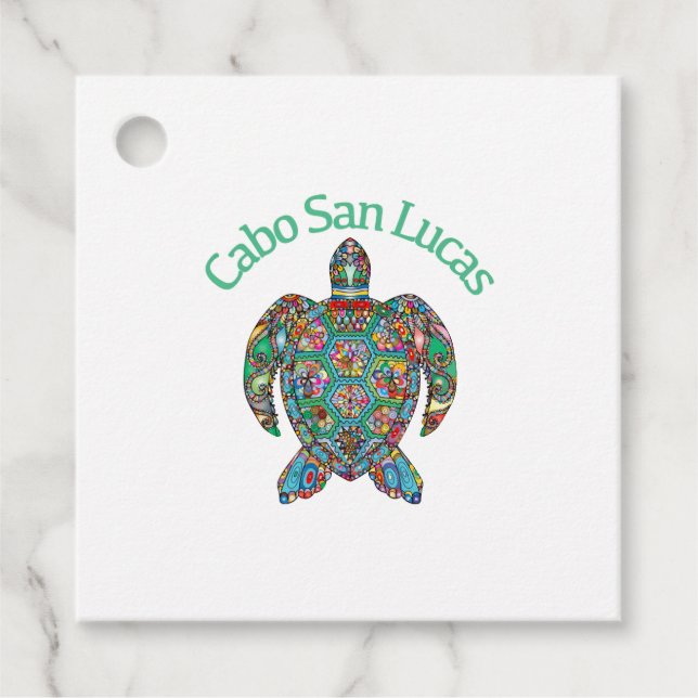 Cabo San Lucas Tribal Turtle Geschenkanhänger (Vorderseite)