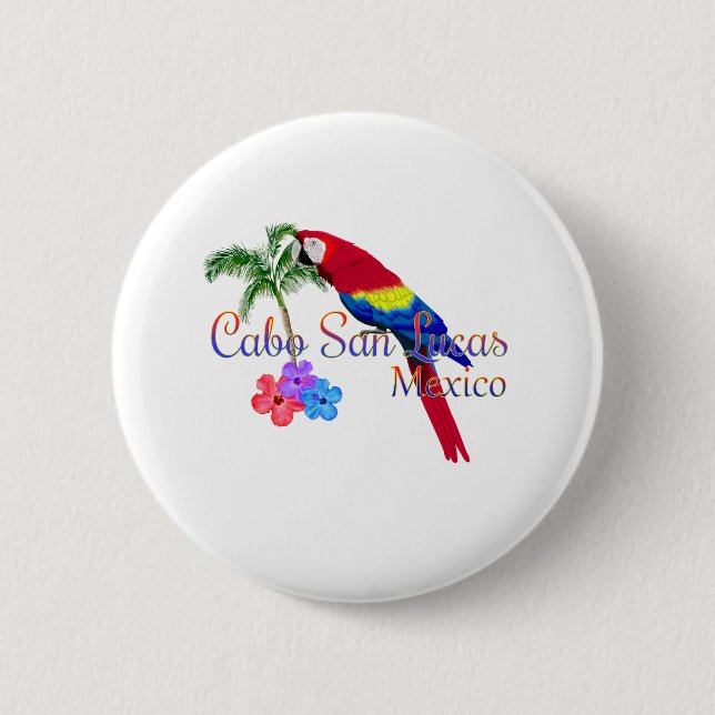 Cabo San Lucas Tropical Beach Button (Vorderseite)