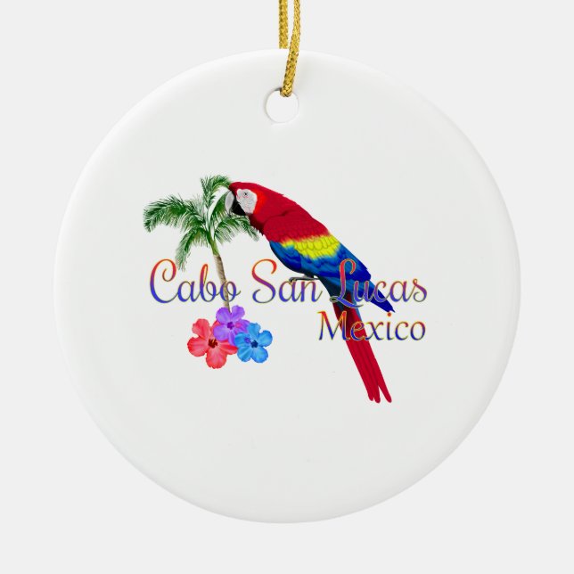Cabo San Lucas tropischer Strand Keramik Ornament (Vorne)