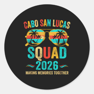 Cabo San Lucas Urlaubsgruppe Runder Aufkleber