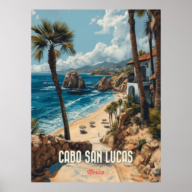 Cabo San Lucas Vintage Poster (Vorne)
