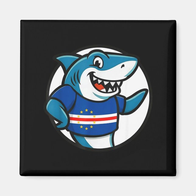 Cabo Verde Flag Hai Lustig Cabo Verdean  Magnet (Vorne)