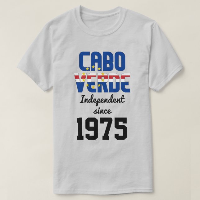 Cabo Verde Flag Independence Celebration T-Shirt (Design vorne)