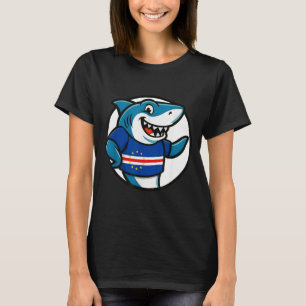 Cabo Verde Flagge Hai Lustig Cabo Verdean  T-Shirt