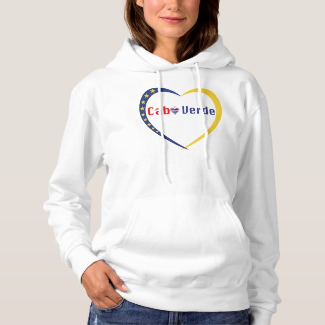 Cabo Verde Stars Herz Hoodie (Vorderseite)