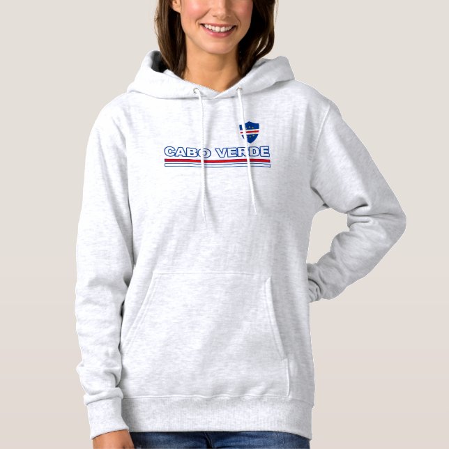 Cabo Verde Stripe Shield Hoodie (Vorderseite)