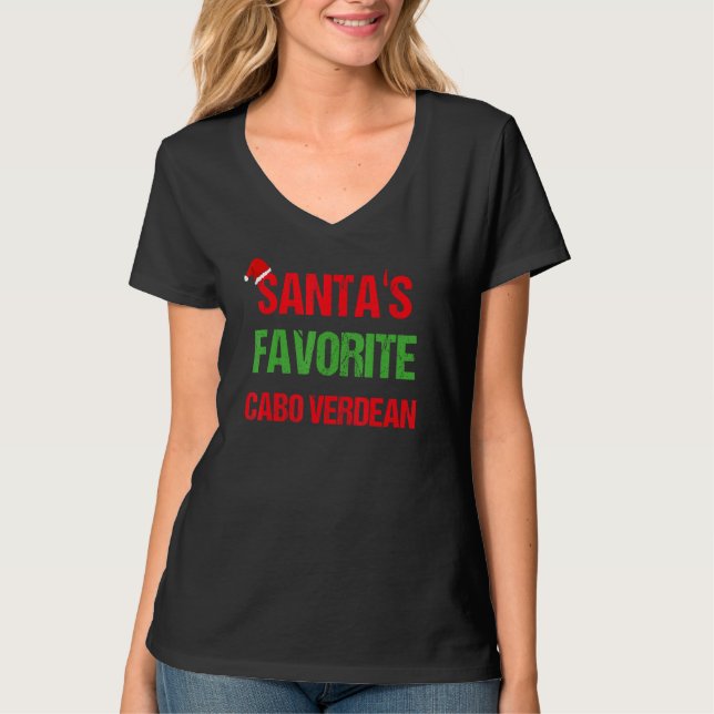 Cabo Verdean Funny Cabo Verde Pajama Weihnachten T-Shirt (Vorderseite)