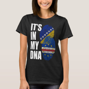 Cabo Verdean und Bosnian-Mix-DNA-Fahne T-Shirt