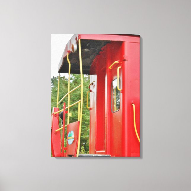 Caboose Adirondack Zuglandschaft Leinwanddruck (Vorderseite)