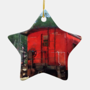 Caboose Keramik Ornament