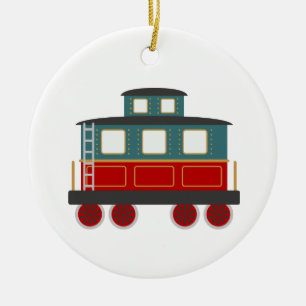 Caboose Keramik Ornament
