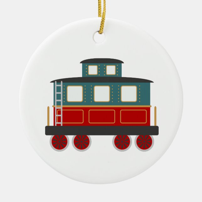 Caboose Keramik Ornament (Vorne)