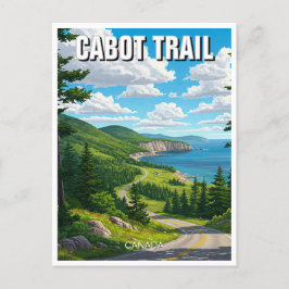 Cabot Trail Nova Scotia Canada Travel Postkarte