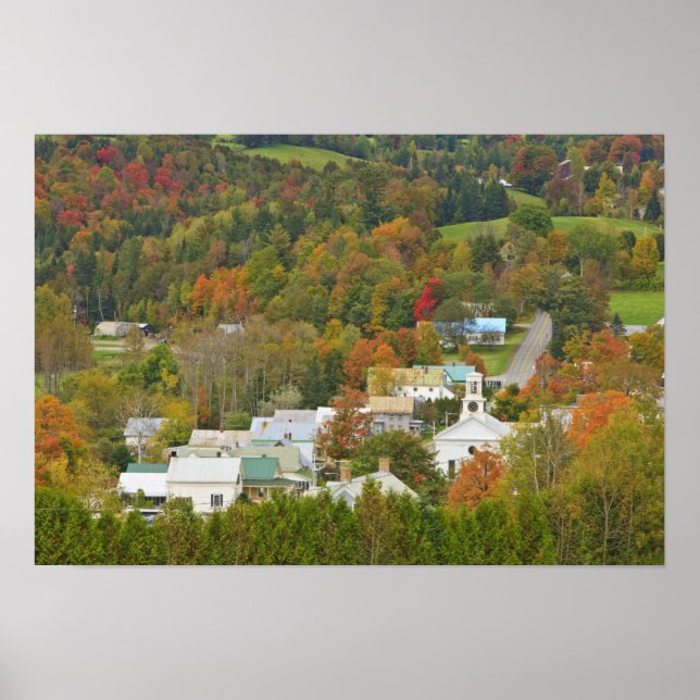 Cabot, Vermont im Herbst. Nordost-Königreich. Poster (Vorne)