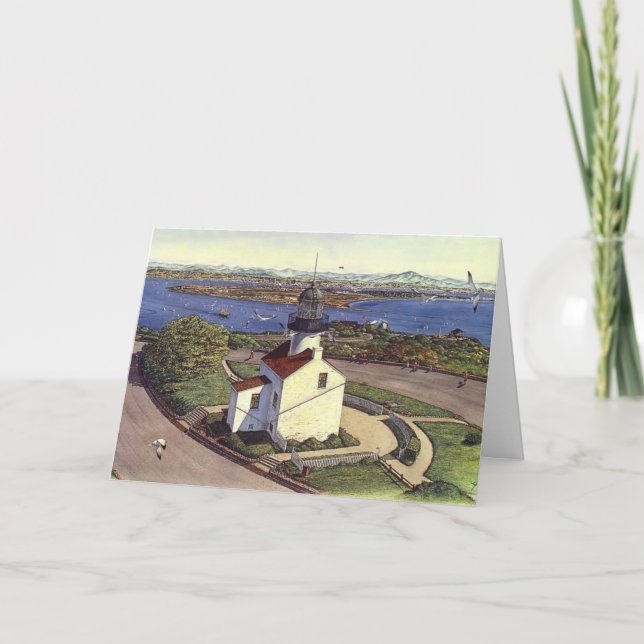CABRILLO LEUCHTTURM LIMIITE FEIERTAGSKARTE (Vorderseite)