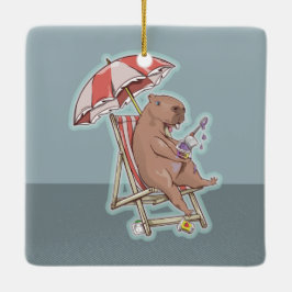 CABYBARA HOLIDAY KERAMIKORNAMENT