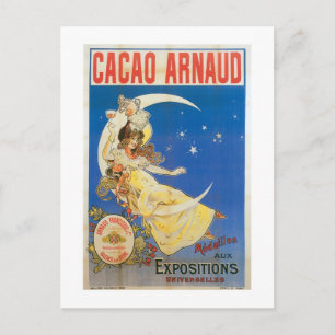 Cacao Arnaud Vintage Schokoladengetränk Werbekunst Postkarte