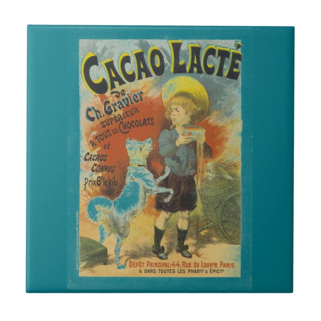 Cacao Lacte Aus Tous Le Choclat Chocolate Französi Fliese (Vorderseite)