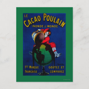 Cacao Poulain Vintage PosterEuropa Postkarte