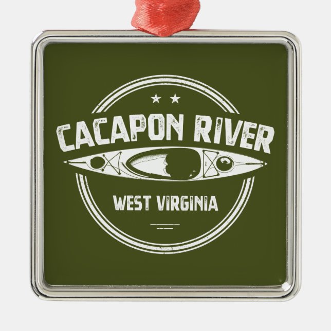 Cacapon River, West Virginia Ornament Aus Metall (Vorne)