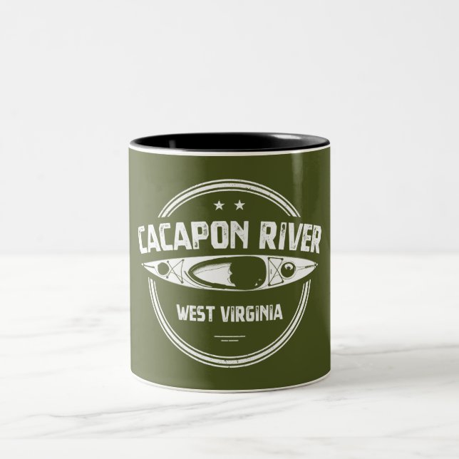 Cacapon River, West Virginia Zweifarbige Tasse (Mittel)