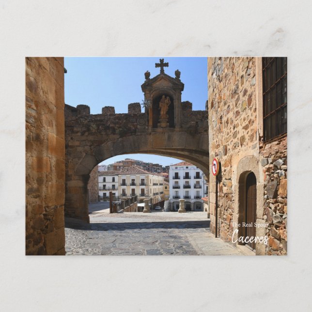 Caceres Arch, Spanien Postkarte (Vorderseite)
