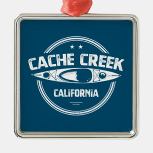 Cache Creek California Kayaking Ornament Aus Metall