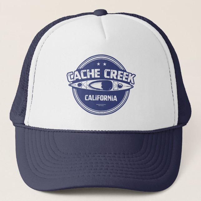 Cache Creek California Kayaking Truckerkappe (Vorderseite)